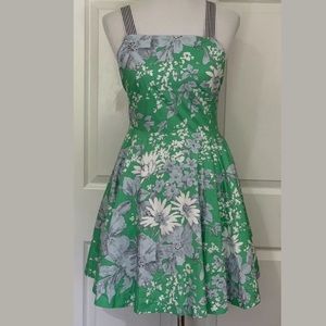 Tuckernuck Dress Blue Green Floral Size S NWT
